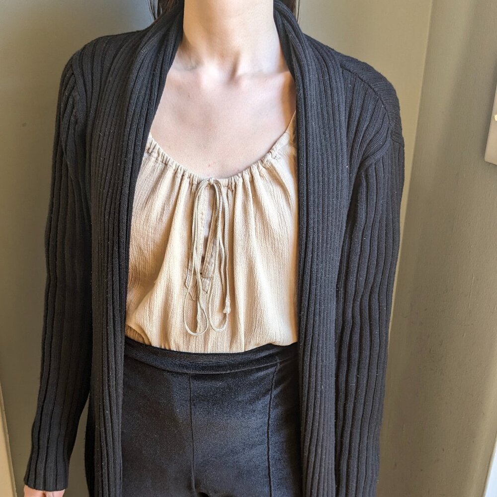 Long Black Cardigan